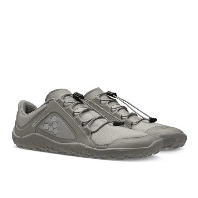 Vivobarefoot Women's Primus Trail II All Weather Firm Ground Off Road Running Shoes - Grey USA [EDL5